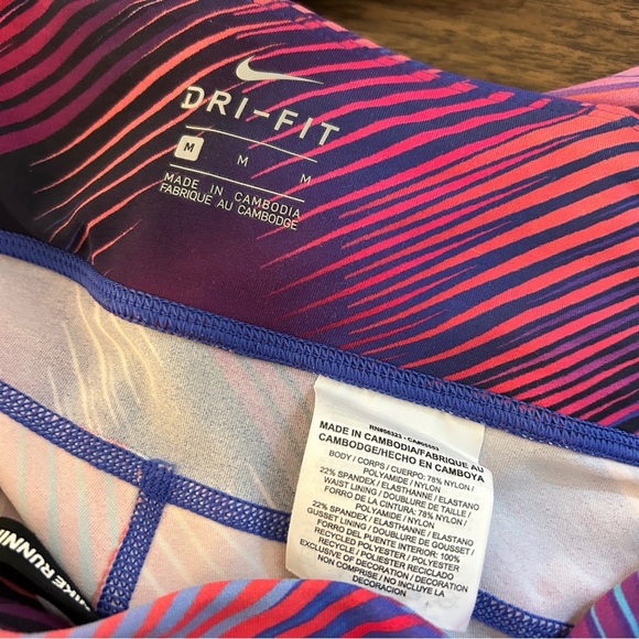 ❤️ Nike Pink and Blue Dri-FIT Leggings M - Picture 5 of 10